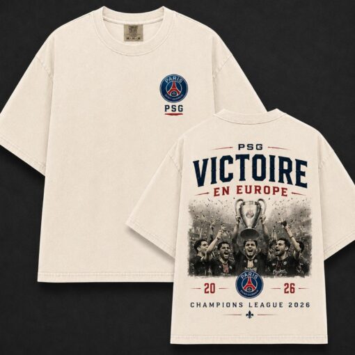 Paris Champions 2026 Shirt, Vintage Football Fan Tee, Europe Winners Soccer Shirt, Retro Paris Fan Gift