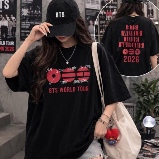 BTS Arirang 2026 World Tour T-Shirt, BTS Army Fans Gifts Tee, Kpop Concert Apparel