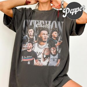 Bootleg Stephon Castle #5 San Antonio Basketball Comfort Colors Shirt