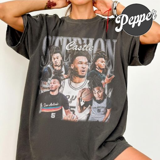 Bootleg Stephon Castle #5 San Antonio Basketball Comfort Colors Shirt
