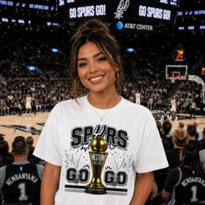 Spurs Go Go Western Conference Champions Shirt, Basketball Fan Tee, Playoff Victory Shirt, Silver Black Hoops T-Shirt
