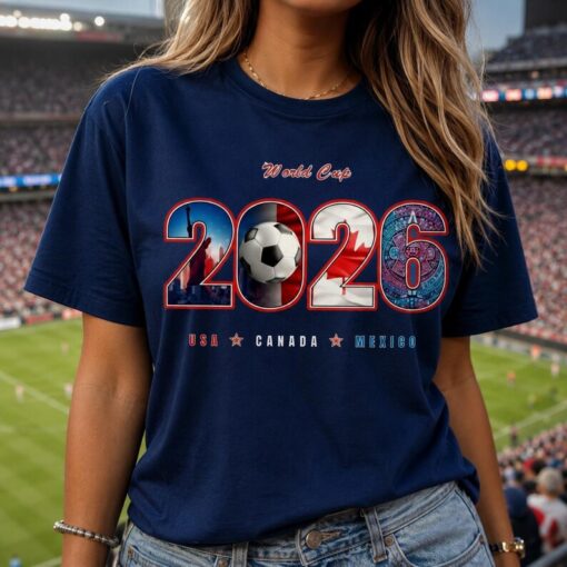 USA Canada Mexico Soccer Tee