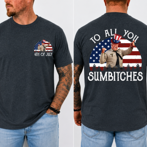Funny 4th of July Patriotic Sheriff Tee | American Flag Independence Day Shirt 🇺🇸