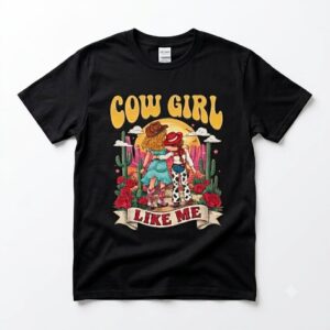 Cowgirl Like Me Besties T-Shirt, Western Girls Trip Tee, Retro Country Desert Shirt