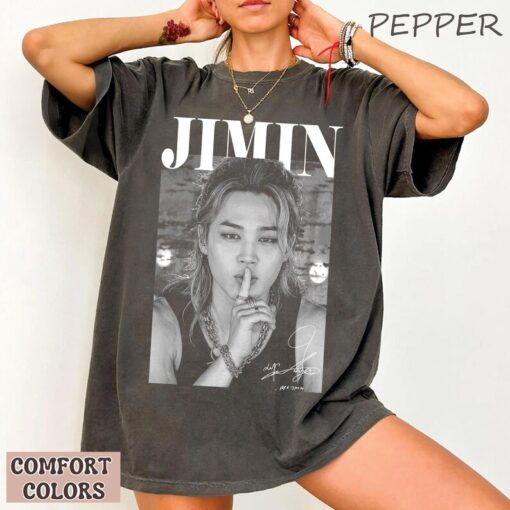 Vintage Kpop Jimin Comfort Colors Shirt, Army Fan Art Tee,  BTS World Tour Shirt