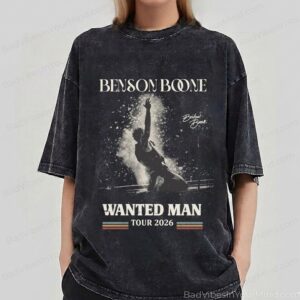 Local taxes included (where applicable) Benson Boone Wanted Man Tour 2026 Wash Shirt,Benson Boone Comfort Color Shirt, Retro Concert Shirt, Vintage Music Fan T-Shirt