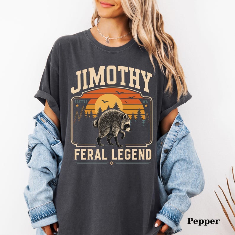 Comfort Colors® Retro Jimothy Raccoon Shirt, Funny Seattle Meme Legend