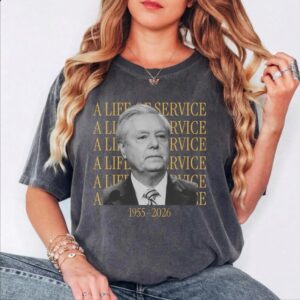 Lindsey Graham Memorial Shirt, 1955-2026 Tribute T-Shirt