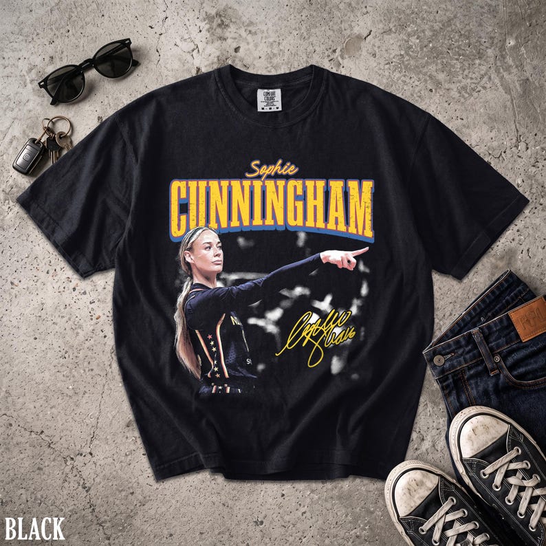 Sophie Cunningham Pointing Meme T-Shirt, Vintage Basketball Fan Tee